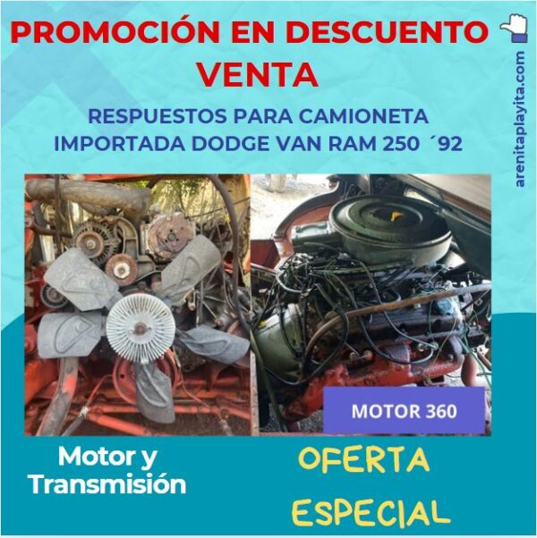 Combo Motor y Transmisión Dodge 360 V8 – Completo